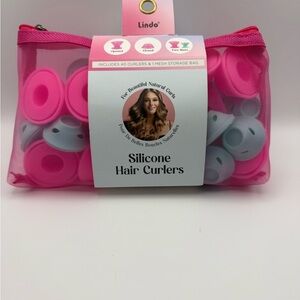 Pink Silicone Hair Curlers